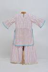 Shop_MINIME ORGANICS_Lavender Cotton Embroidery, Lace Print Kurta Set _at_Aza_Fashions