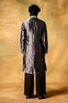 Shop_MUKTI AND KAVITH CASA_Gray Tissue Embroidery Smoky Moon Kurta Set _at_Aza_Fashions