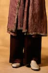 MUKTI AND KAVITH CASA_Purple Crepe Embroidery Regal Crush Sherwani Jacket Set _Online_at_Aza_Fashions