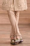 Buy_MUKTI AND KAVITH CASA_Gold Brocade, Silk Pearls, Embroidery Sherwani Set _Online_at_Aza_Fashions
