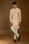 Buy_Arihant Rai Sinha_White Cotton, Polyester, Viscose Embroidery, Sequins Thread Work Kurta Set 