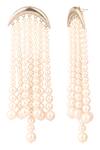 Shop_Anaash_White Pearls Designer Waterfall Earrings _at_Aza_Fashions