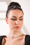 Shop_Anaash_White Twisted Pearl Necklace _at_Aza_Fashions