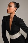 Shop_Anaash_White Pearls Knitted Belt _at_Aza_Fashions