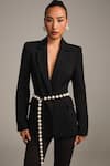 Shop_Anaash_White Pearls Chunky Belt _at_Aza_Fashions