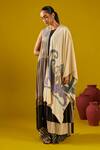 Buy_SHAZA_Multi Color Pashmina Kalamkari Border Stole _Online_at_Aza_Fashions