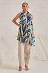 Buy_Shaza_Multi Color Handpainted Pashmina Stole _at_Aza_Fashions