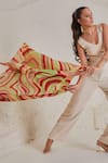Shaza_Multi Color Disruption Handpainted Pashmina Stole _Online_at_Aza_Fashions
