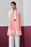 Shop_Shaza_Pink Embroidered Baby Stole _at_Aza_Fashions