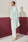 Shop_SHAZA_Mint Handloom Pashmina Stole_at_Aza_Fashions