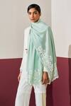 Buy_SHAZA_Mint Handloom Pashmina Stole_at_Aza_Fashions