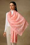Buy_Shaza_Peach Vineyard Zari Detail Stole _at_Aza_Fashions