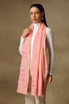 Shop_Shaza_Peach Vineyard Zari Detail Stole _at_Aza_Fashions