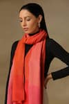 SHAZA_Orange Vermillion Pardah Stole _Online_at_Aza_Fashions