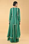 Shop_Keith Gomes_Green Silk Organza Embroidery, Zari Round Neck Tunic Set _at_Aza_Fashions