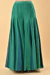 Buy_Keith Gomes_Green Silk Organza Embroidery Round Neck Tunic And Palazzo Set _Online_at_Aza_Fashions