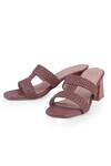 Buy_Heel Your Sole_Brown Woven Block Heels _at_Aza_Fashions