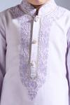 Buy_Neha Gursahani_Lilac Silk Embroidery Spun Kurta Pant Set _Online_at_Aza_Fashions