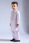 Shop_Neha Gursahani_Lilac Silk Embroidery Spun Kurta Pant Set _Online_at_Aza_Fashions