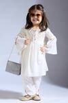 Buy_Neha Gursahani_Ivory Silk, Spandex Embroidery Designer Kurta _at_Aza_Fashions
