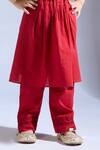 Buy_Neha Gursahani_Red Cambric Kurta And Pant Set _Online_at_Aza_Fashions