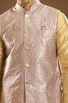 Shop_Arihant Rai Sinha_Pink Silk Sequins, Embroidery Bundi And Kurta Set _at_Aza_Fashions