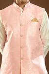 Buy_Arihant Rai Sinha_Pink Jacquard, Silk Embroidery Floral Pattern Bundi And Kurta Set 