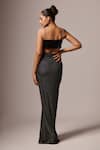 Shop_Emblaze_Black Lycra, Cotton Bows, Stones, Crystals Shimmer Skirt And Embellished Top _at_Aza_Fashions