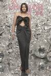 Buy_Emblaze_Black Lycra, Cotton Bows, Stones, Crystals Shimmer Skirt And Embellished Top _at_Aza_Fashions