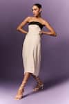 Shop_Emblaze_White Viscose Open Neck And Black Formal Midi Dress _Online_at_Aza_Fashions