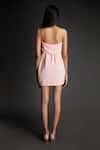 Shop_Emblaze_Pink Crepe Cowl Neck Mini Dress _at_Aza_Fashions