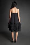 Shop_Emblaze_Black Tulle Open Neck Ruffled Dress _at_Aza_Fashions