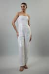 Buy_Emblaze_White Georgette Sequins Sweetheart Neck Corset Jumpsuit 