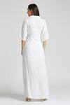 Shop_Emblaze_White Lurex V-neck Maxi Dress _at_Aza_Fashions