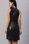 Shop_Emblaze_Black Sequins High Neck Sheath Dress _at_Aza_Fashions