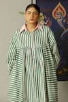 Shop_Quod_Multi Color Cotton Collared Striped Streams Dress _Online_at_Aza_Fashions
