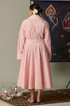 Shop_Quod_Pink Cotton Collared Tide Trench Dress _at_Aza_Fashions