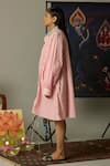 Buy_Quod_Multi Color Cotton Collared Striped Designer Dress _Online_at_Aza_Fashions