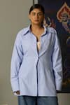 Shop_Quod_Blue Cotton Embroidery Collared Wisp Shirt In Aqua _Online_at_Aza_Fashions