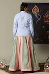 Shop_Quod_Multi Color Cotton Ripple Skirt _at_Aza_Fashions