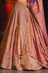 Sabe_Purple Tissue, Silk Sequins, Zari, Embroidery V-neck Haseen Lehenga Set _at_Aza_Fashions