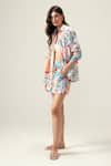 REENA SHARMA_Multi Color Viscose, Chiffon Collared Zoe Co-ord Set _Online_at_Aza_Fashions