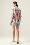 Shop_REENA SHARMA_Multi Color Viscose, Chiffon Collared Zoe Co-ord Set _at_Aza_Fashions