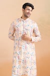 Arihant Rai Sinha_Cream Cotton Digital Printed Kurta Set _at_Aza_Fashions