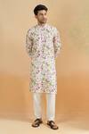 Shop Arihant Rai Sinha Cream Cotton Digital Printed Kurta Set Online at Aza Fashions Shop_Arihant Rai Sinha_Cream Cotton Digital Printed Kurta Set _Online_at_Aza_Fashions