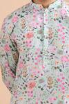 Arihant Rai Sinha_Green Cotton Light Pista Digital Print Kurta Set _Online_at_Aza_Fashions