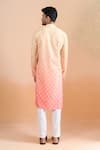 Shop_Arihant Rai Sinha_Peach Cotton Shaded Digital Print Kurta Set _at_Aza_Fashions