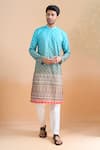 Buy Arihant Rai Sinha Blue Cotton Shaded Digital Print Kurta Set at Aza Fashions Buy_Arihant Rai Sinha_Blue Cotton Shaded Digital Print Kurta Set _at_Aza_Fashions