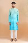 Arihant Rai Sinha Blue Cotton Shaded Digital Print Kurta Set Online at Aza Fashions Arihant Rai Sinha_Blue Cotton Shaded Digital Print Kurta Set _Online_at_Aza_Fashions