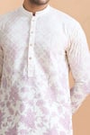 Shop_Arihant Rai Sinha_Cream Cotton Sequins, Embroidery Floral Print Kurta Set _Online_at_Aza_Fashions